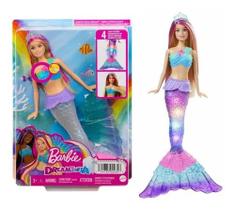 Boneca Barbie Dreamtopia Sereia Luzes E Brilho Com Luzes e Vai na Agua - Mattel