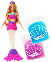 Boneca Barbie Dreamtopia Slime Mermaid com 2 pacotes de lodo