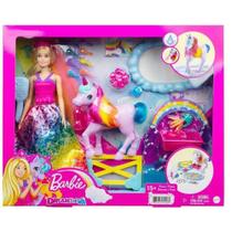 Boneca Barbie Dreamtopia Unicórnio Arco Íris - Mattel