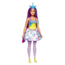 Boneca Barbie Dreamtopia Unicórnio Chifre Azul - Mattel