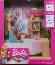 Boneca Barbie E Acessórios Banho De Espuma - Mattel