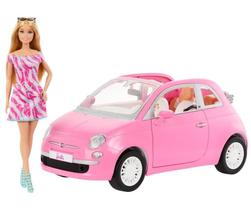 Boneca Barbie e Carro Fiat 500 - HRG59 - Mattel