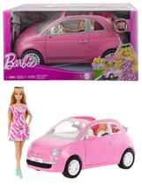 Boneca Barbie e Carro Fiat 500 - HRG59 - Mattel
