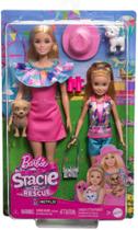 Boneca Barbie e Irmã Stacie e Cães de Estimação - Mattel