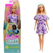 Boneca Barbie Ecologica Ocean Malibu Loira Mattel GRB35