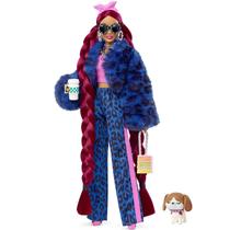 Boneca Barbie Extra 17 Casaco Azul Com Óculos e Pet - Mattel HHN09