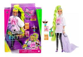 Boneca Barbie Extra Cabelo Verde Neon Hdj44 Mattel