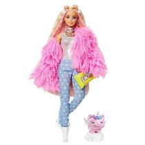Boneca barbie extra casaco rosa 15pc 3 grn28 - mattel
