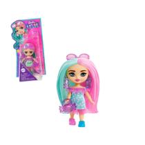 Boneca Barbie Extra Mini Minis Cabelo Azul e Rosa - Mattel