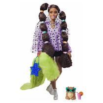 Boneca Barbie Extra Negra com Animal de Estimação 7 - GRN27 GXF10 - Mattel