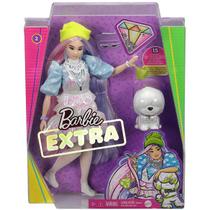 Boneca Barbie Extra Visual Cintilante com cachorrinho de estimação - Mattel