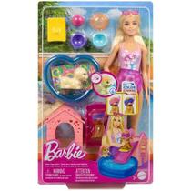 Boneca Barbie Family Festa NA Piscina com Cachorrinho Mattel JBF35 Boneca Barbie Family Festa NA Piscina com Cachorrinho Mattel JBF35