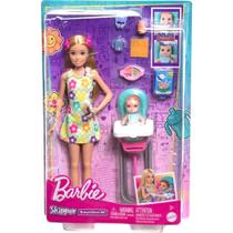 Boneca Barbie Family Skipper Com Bebê Vestido Florido Mattel