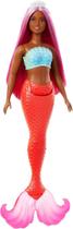 Boneca Barbie Fantasia Sereia Negra com Cabelo Rosa HRR04 - Mattel (40588)