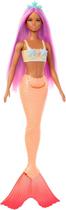 Boneca Barbie Fantasia Sereia Odile Morena Cabelo Rosa Cauda Laranja Mattel Boneca Barbie Fantasia Sereia Odile Morena Cabelo Rosa Cauda Laranja Mattel