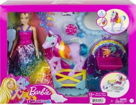Boneca Barbie Fantasy Arco Íris Com Unicórnio Mattel - GTG01