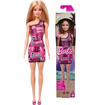 Boneca Barbie Fantasy Fashion Original Mattel 30cm com Vestido Rosa Removível