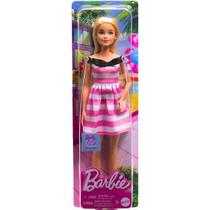 Boneca Barbie Fantasy Vestido Listrado 65th HTH66 Mattel