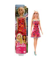 Boneca Barbie Fashion Básica Vestido Borboleta Loira - Mattel