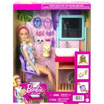 Boneca Barbie Fashion Dia de Spa Máscara Brilhante Mattel