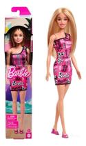 Boneca Barbie Fashion Loira Vestido Rosa Mattel