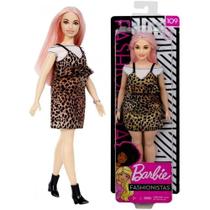Boneca Barbie Fashionista 109 Curvy Cabelo Rosa Mattel