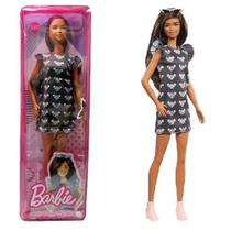 Boneca Barbie Fashionista 150 careca vestido florido mattel