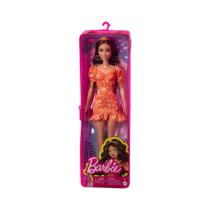 Boneca Barbie Fashionista 182 Vestido Floral E Tiara Dourada