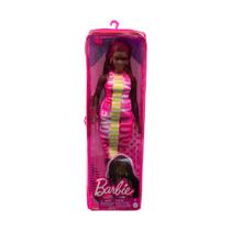 Boneca Barbie Fashionista 186 Vestido Rosa Negra HBV18 - Mattel