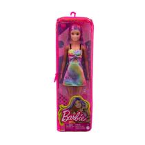 Boneca Barbie Fashionista 190 Vestido Tie Dye Loira Com Mechas Roxas HBV22 - Mattel