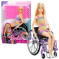Boneca Barbie Fashionista com Cadeira de Rodas Roxa