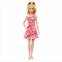 Boneca Barbie Fashionista Loira Vestido Florido 205 Mattel Fbr37