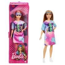 Boneca Barbie Fashionista Loira Vestido Tie Day 159 - Mattel