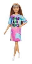 Boneca Barbie Fashionista Loira Vestido Tie Dye Mattel 159