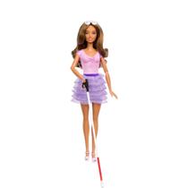 Boneca barbie fashionista morena cega - mattel hrh17/fbr37