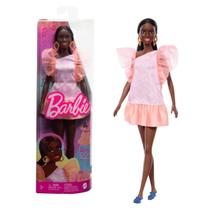 Boneca Barbie Fashionista Negra Vestido Rosa 216 FBR37