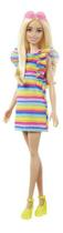 Boneca Barbie Fashionista Vestido Arco Íris Mattel Original