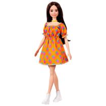 Boneca Barbie Fashionista - Vestido Laranja com Bolinhas  - Mattel