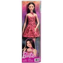 Boneca Barbie Fashionista Vestido Leopardo Rosa JJN59 Mattel