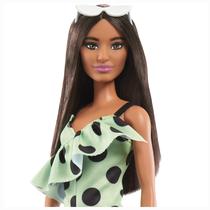 Boneca Barbie Fashionista Vestido Verde Com Bolinhas 200 Mattel Fbr37