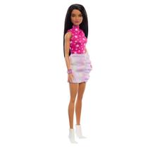 Boneca Barbie Fashionistas 215 - Cabelo Preto - Edição 65º Aniversário