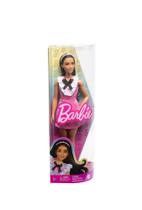 Boneca Barbie Fashionistas Morena - Vestido Xadrez Rosa Hjt06 MATTEL (43054)