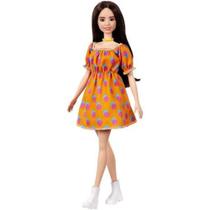 Boneca Barbie Fashionistas Vestido laranja GRB52- Mattel (16946)