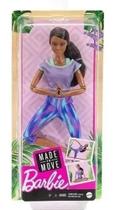 Boneca Barbie Feita Para Mexer Morena Roxa - Mattel