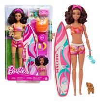 Boneca Barbie Filme e Prancha de Surf Pet e Acessórios HPL69 Mattel 2023
