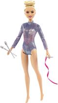 Boneca Barbie Ginasta Rítmica Loira 30cm + Acessórios -Ideal 3+