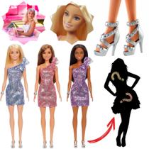 Boneca Barbie Glitter Clássica Articulada Mattel Original