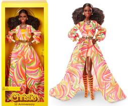 Boneca Barbie Gold Label Signature Christie - Edição Comemorativa 55 Aniversário - Negra - Mattel - HJX29