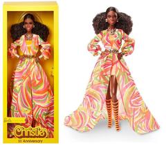Boneca Barbie Gold Label Signature Christie - Edição Comemorativa 55 Aniversário - Negra - Mattel - HJX29