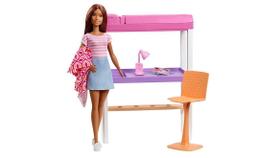 Boneca Barbie HomeOffice E Quarto Escritório Morena - Mattel